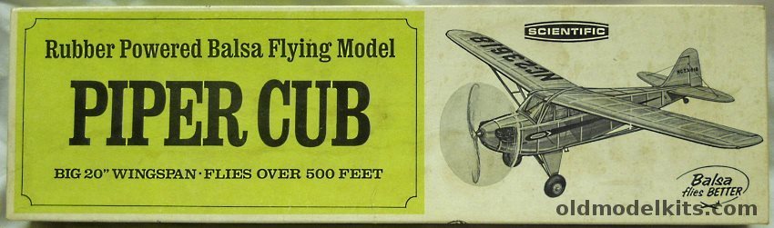 Scientific Piper Cub - 20 Inch Wingspan Flying Aircraft, 138-198 plastic model kit